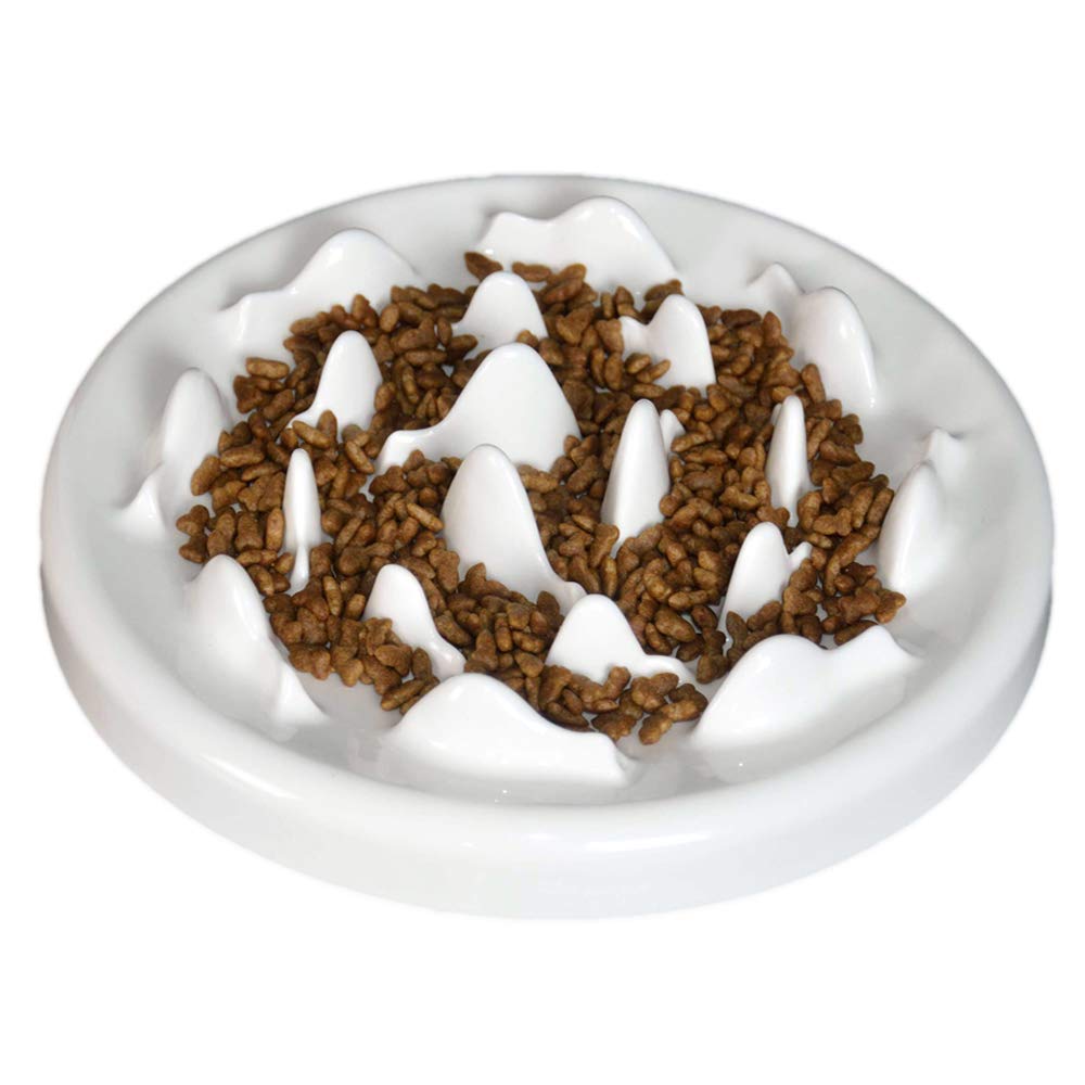 Lorde Slow Feeder Cat Bowls Ceramic Fun Slow Feed Interactive Bloat Stop Puzzle Cat Bowl Healthy Eating Diet Pet Dog Slow Feeding Bowls…