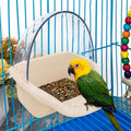 Nobgum Bird Bath for CageBirdbath Toy Parakeet Caged Bathing Tubs Parrot Bath Tub Water Shower Food Feeder Holder Tray White Small Birds Parrots Cockatiel Budgies