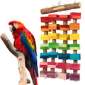 Bird ToysLarge Parrot Multi-Color Chew Toy Macaw Toy 23.6"X13.7". for African Greys Large Macaws Amazon Parakes Best Places for Your Bird to Chew and Climb